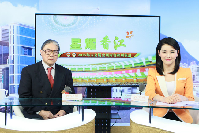 3月4日，全国政协委员、香港奥委会会长、霍英东集团主席霍震霆接受大公网专访。大公网 张文杰摄