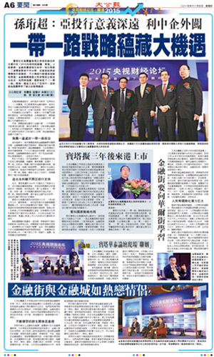2015年央視財經論壇大公報版面3