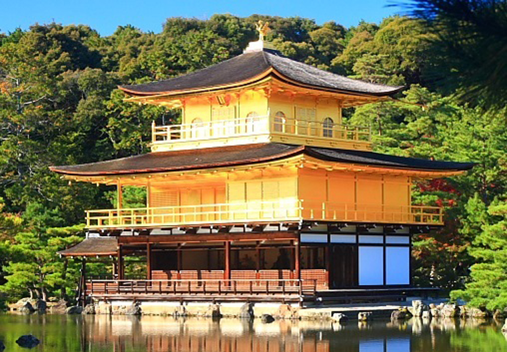 金碧辉煌金阁寺\祝之