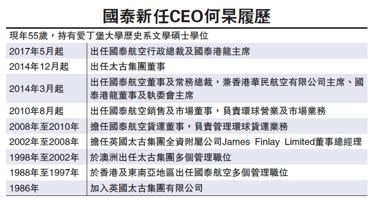 国泰新任ceo何杲履历