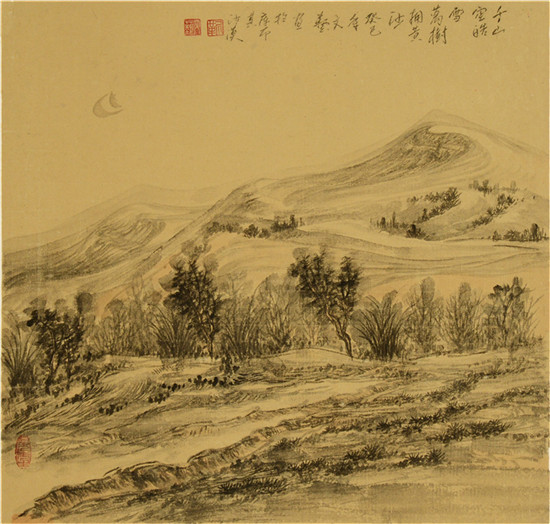 《沙漠绿洲 48x48cm