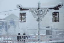 俄罗斯雅库特遭遇-65℃极寒