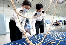 广州海关查获走私象牙逾24千克